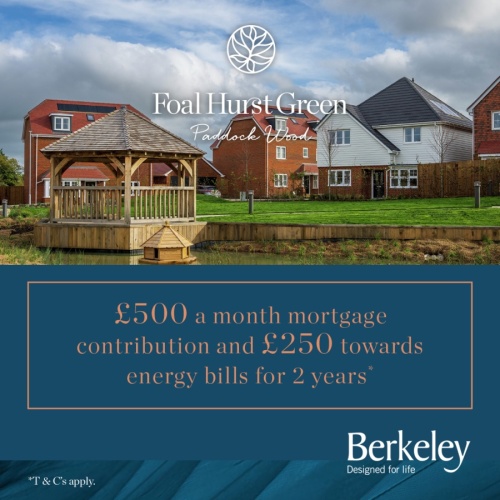 A promotion page for Berkeley homes showcasing their mortgage contribution scheme